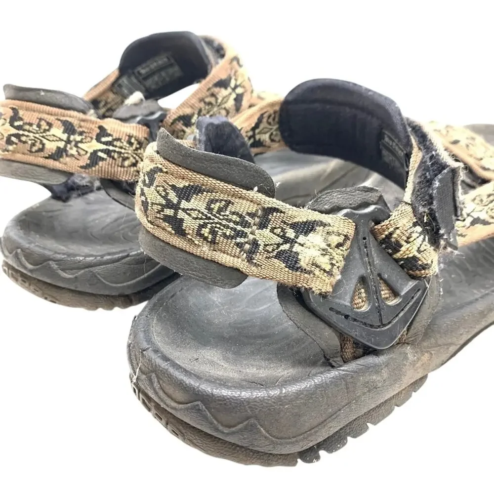 Teva 6575 Brown Black Sport Sandals Shoes Fisherman Dad Shoes Hiking Caming 10
